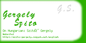 gergely szito business card